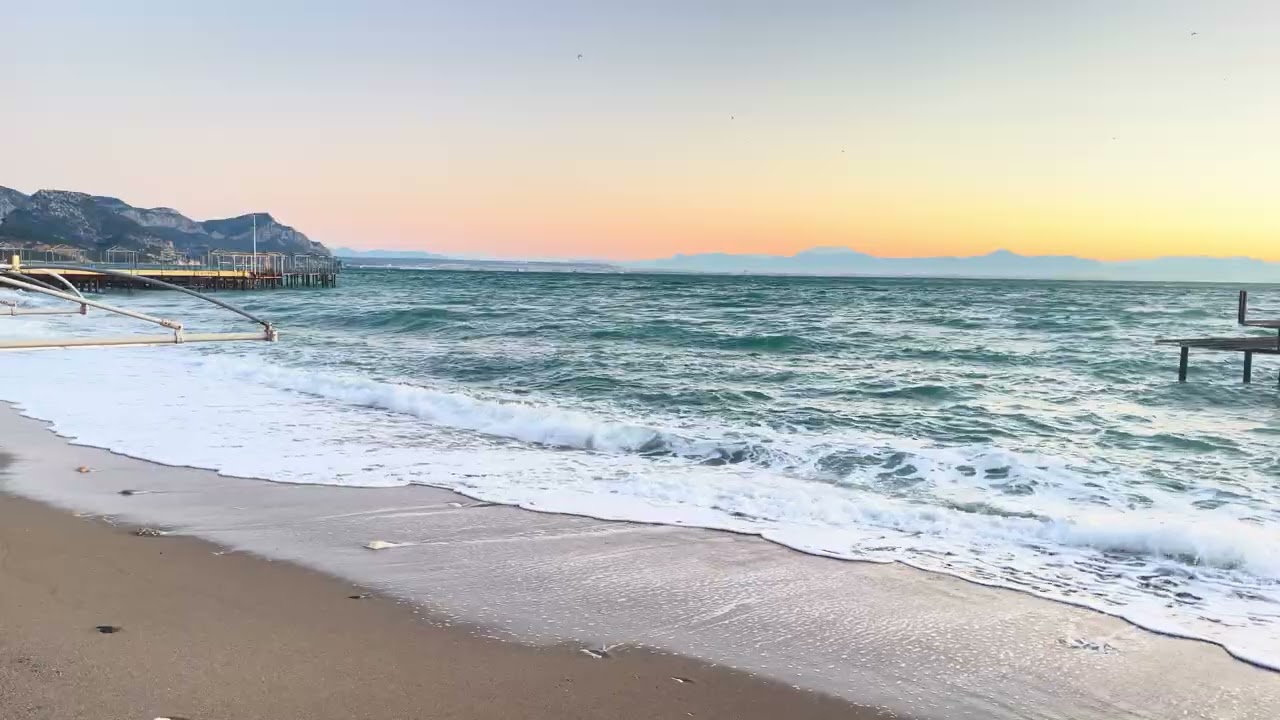 AKDENİZ ANTALYA KEMER kıyısı dalga sesi tek parça