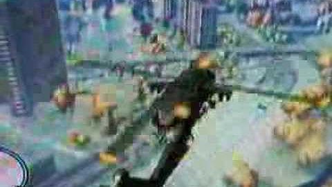GTA IV collision with police chopper