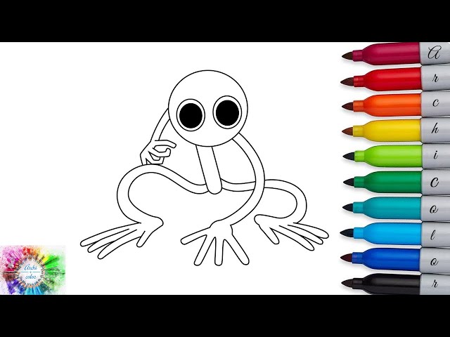 Purple Sitting Rainbow Friends Roblox Coloring Page