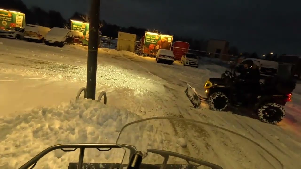 Winterdienst (Schneeschieben) mit dem ATV so kann es gehen  / CanAm / Cforce Overland 1000 in 4K