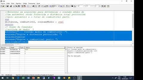 Aula 1° Algoritmo em Pseudocódigo