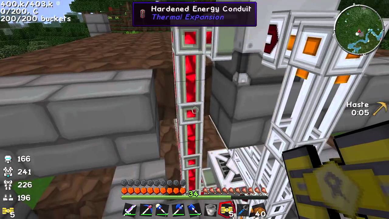 Minecraft TechTown - Baum Farm #21 | CastCrafter big reactors turbine setup