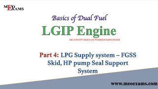 LGIP Engine : Part 4 - LPG Fuel Supply System - FGSS Skid, HP Seal Support System