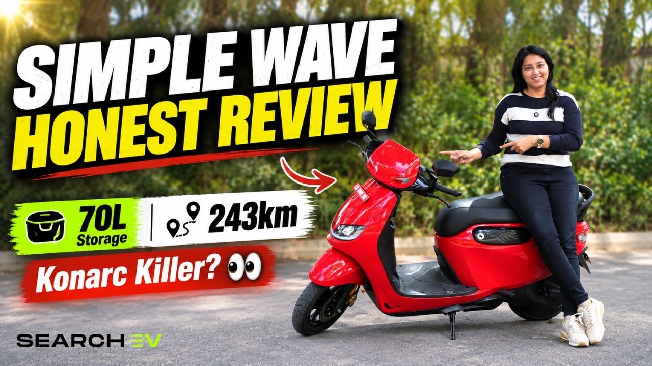 Simple Wave Detailed Review — 70L Storage & 243km Range at ₹1.09L | Best Family Electric Scooter?