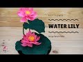 craft ideas | bunga teratai dari kain flanel | home decorating ideas flower water lily