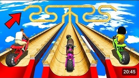SHINCHAN AND FRANKLIN TRIED IMPOSSIBLE TRIPLE LOOP MEGA RAMP JUMP CHALLENGE BY CARS BIKES IN GTA 5