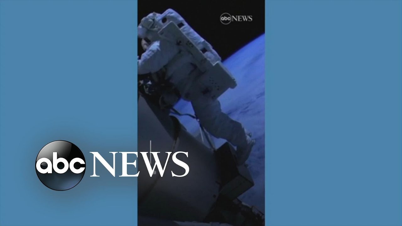 NASA astronauts perform spacewalk outside the International Space Station