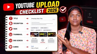 YouTube Video Upload Checklist | Title, Description, Tags, Thumbnail, End Screen & Cards