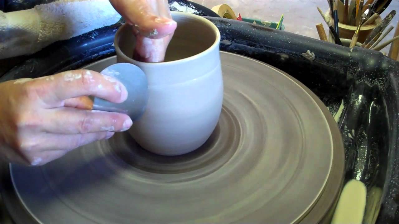 Ceramic Cup 175 Clay Thrown on the Pottery Wheel YouTube