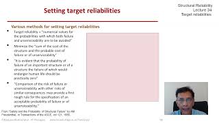 STRUCTURAL RELIABILITY Lecture 34 module 04: Target reliability levels