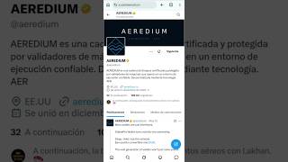 AEREDIUM AIRDROP #aeredium #testnet #airdrop