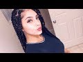 DIY BOX BRAIDS ON STRAIGHT HAIR | RUBBER BAND METHOD