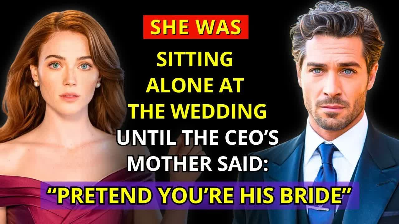 She Was SITTING Alone at the WEDDING — Until the CEO’s MOTHER Said “Pretend You’re His BRIDE”