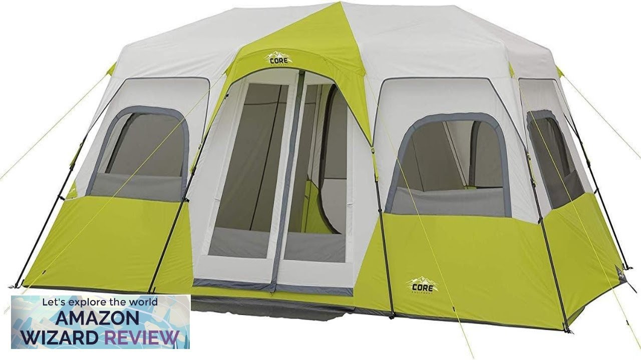 CORE 12 Person Instant Cabin Tent 3 Room Huge Tent Review
