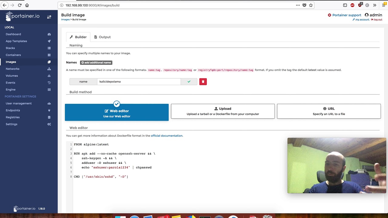 Portainer ile docker b l m 13 alpine ile depolama ama l ssh server