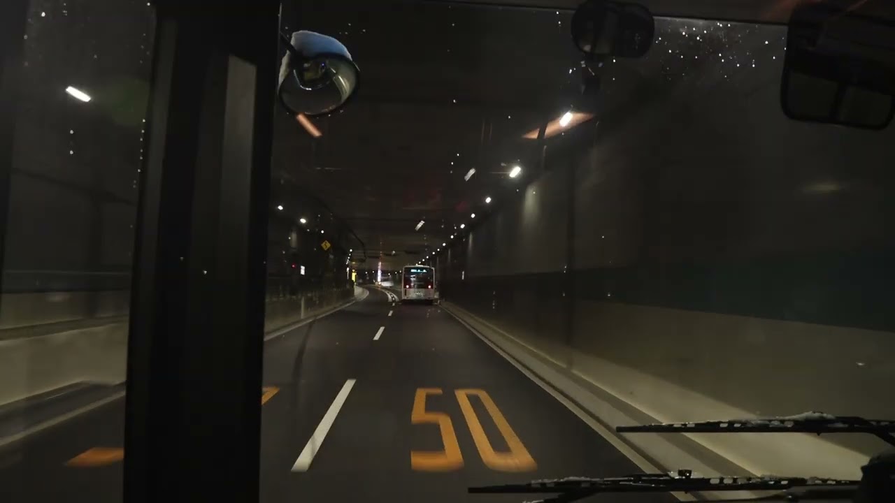 東京BRT専用道と化した環二通り　前面展望