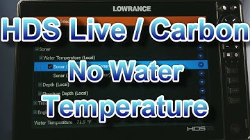 How To Use a HDS Live/Carbon - no water temp