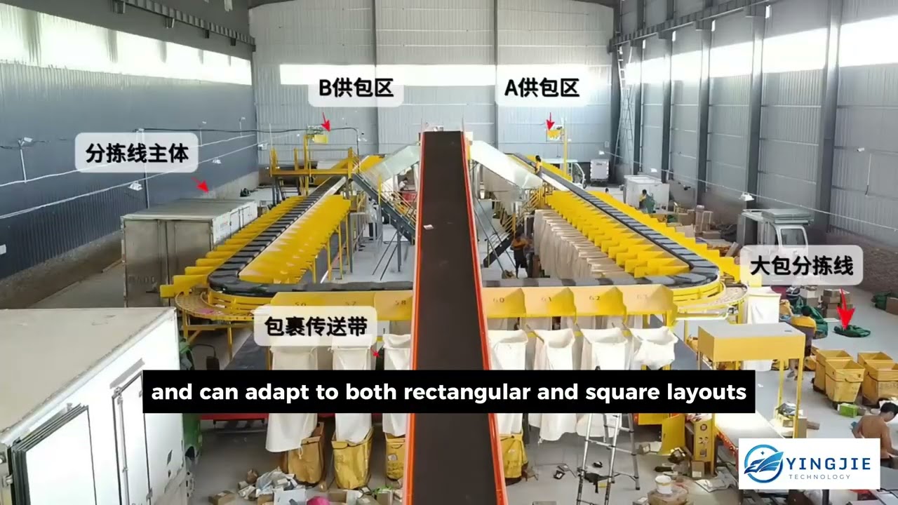 Loop Cross Belt Sorting machine for Express parcel sorting 