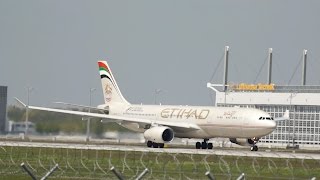 Etihad Airways Airbus A330-343 A6-AFC departure at Munich Airport Abflug München Flughafen