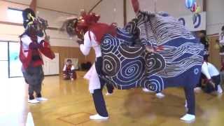 下井田獅子舞 つくし保育園　夏祭り　20130713