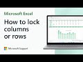 How to freeze a row or column in Excel | Microsoft