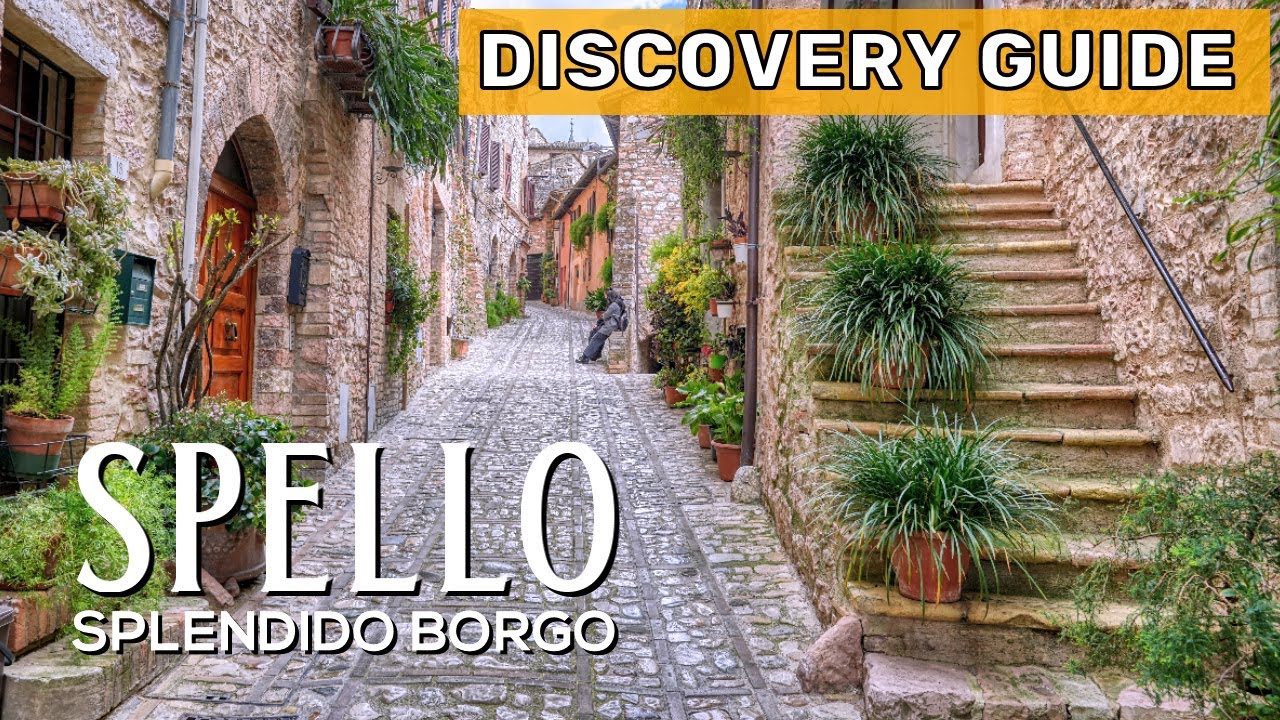 Lo splendido borgo di Spello, nei suoi vicoli e dal drone