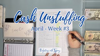 Cash Unstuffing | April 2024  Week 3 | Cash Envelopes