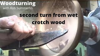 second turn walnut live edge crotch @WoodsleeSummercraftwoodturning