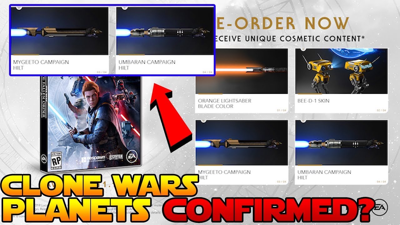 Jedi Fallen Order Pre-Order Bonus 