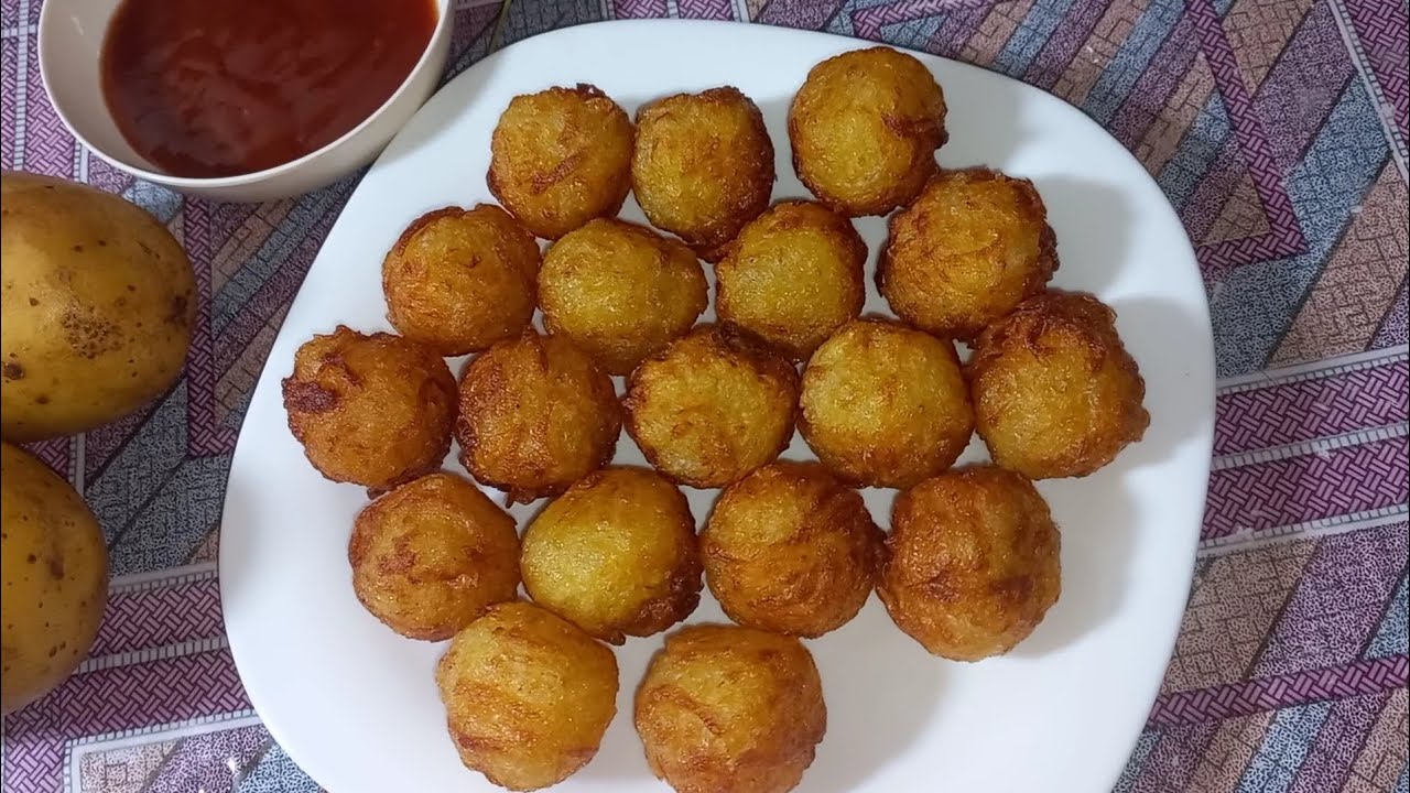 Only 2 Ingredients Crispy Potato Balls Recipe Potato Balls Potato