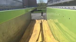 5" hose being deployed during hose testing
