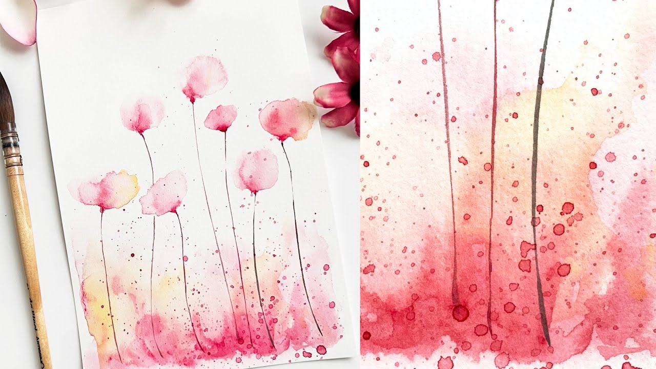 Easiest & Quickest Loose Watercolour Florals For Beginners!