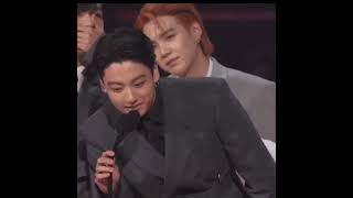 English Speech By Jungkook And Taehyung At American Music Awardsand See Namjoon Reaction