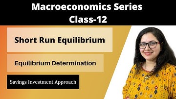 Equilibrium Determination | Savings Investment Approach |  Short Run Equilibrium  | Macroeconomics