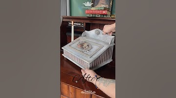 Vintage Style Up cycled writing box with Rice paper Decoupage 🥰 #handmade #upcycling #decoupage