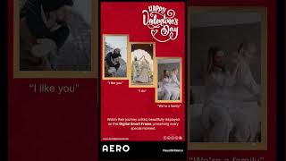 Celebrate love : Aero Digital World's #smartframes, preserving your love memories. #valentinesday