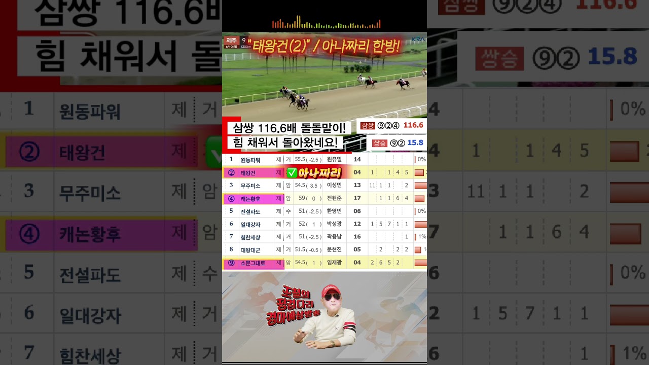 삼쌍 116.6배 돌돌말이! 제주 아나짜리 힘 채워서 돌아왔다! ⑨②④
