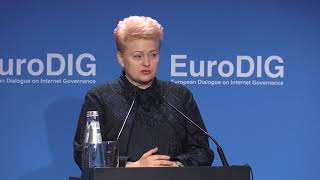 EuroDIG 2017. Day 1. Welcoming address by The President of Lithuania Dalia Grybauskaite