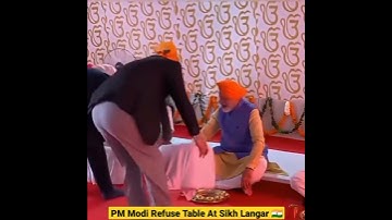 PM Modi refuse Table At sikh langar in Punjab 🇮🇳 |Narendra Modi | #shorts #modi #pmmodi #trending