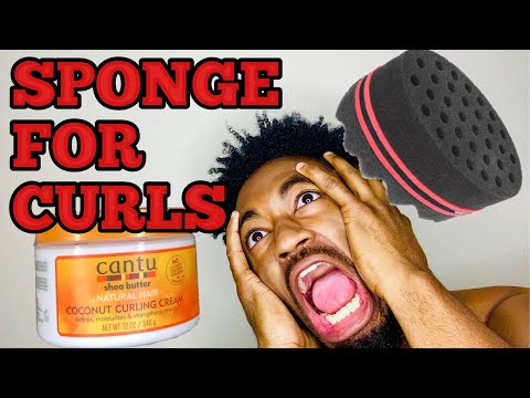 HOW TO GET CURLY HAIR w/ A SPONGE | THE SHAKE METHOD