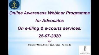 WEBINAR ON E-FILING & E-COURTS SERVICES