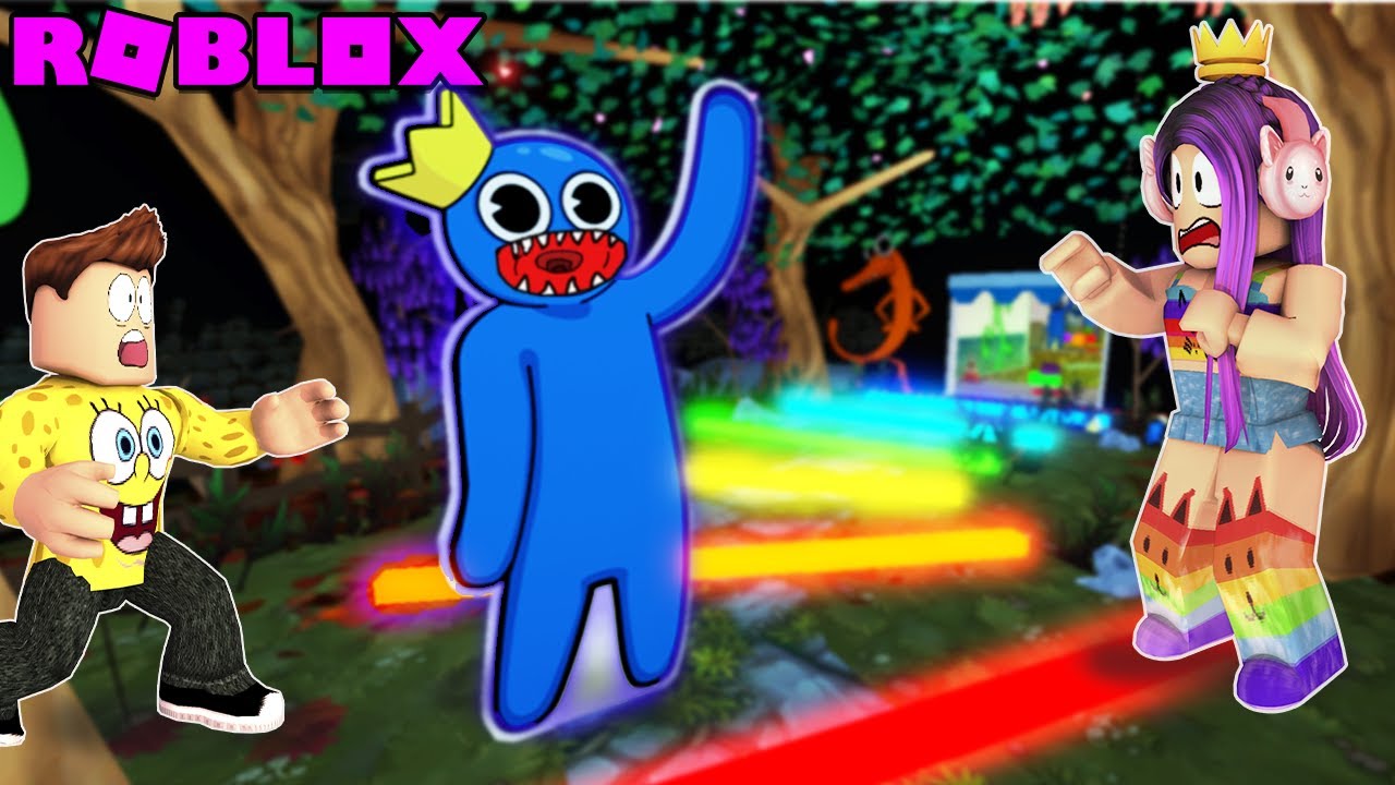 TENTEI ESCAPAR DO AZUL BABÃO DO ROBLOX)(amigos coloridos) 