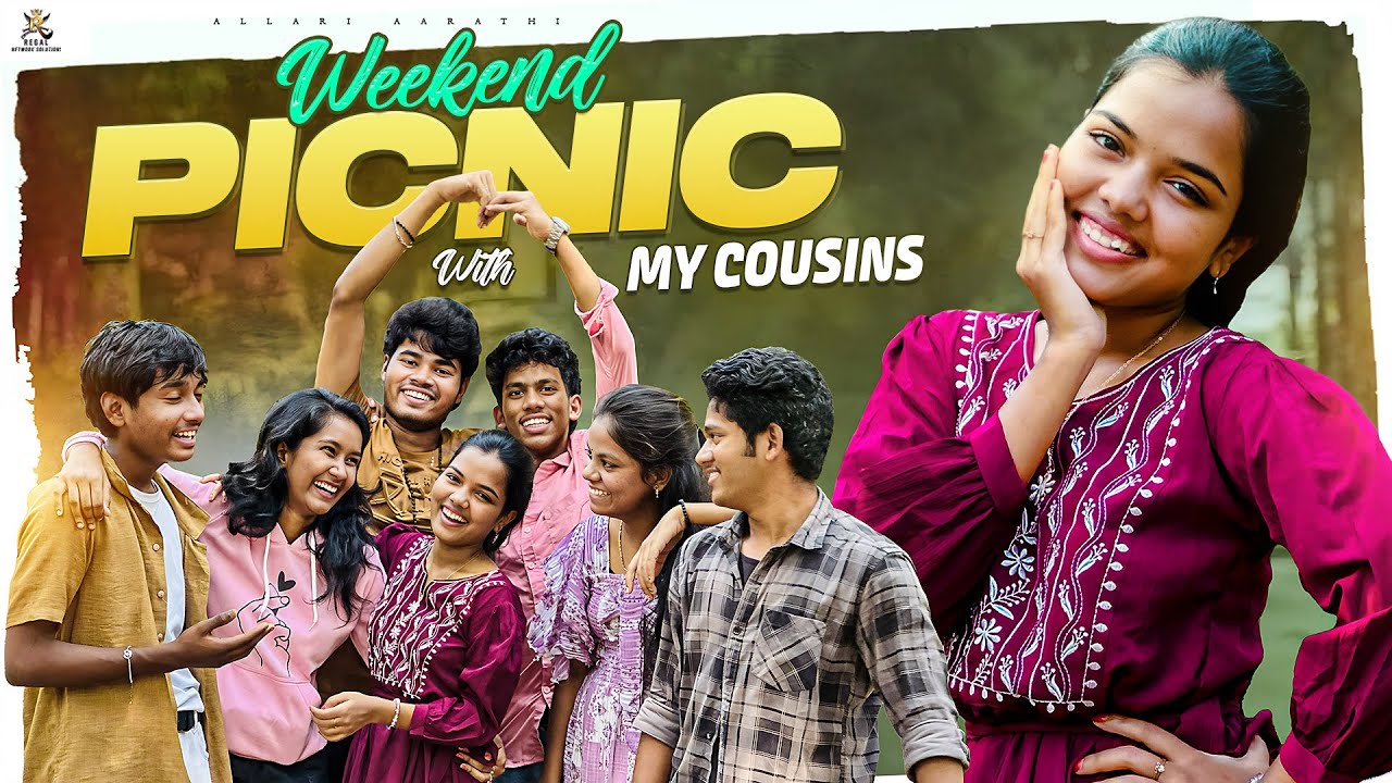 Picnic With My Cousins 🩷 #trending #allariaarathi #vlogs #famlivlog 