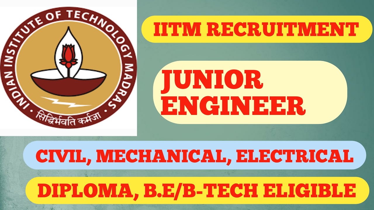 iitm recruitment 2021 || IIT Madras Vacancy 2021 || IIT Madras Recruitment for Non Teaching Post ||