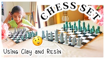 DIY Chess Set with CLAY and RESIN ! | diywithkanchan