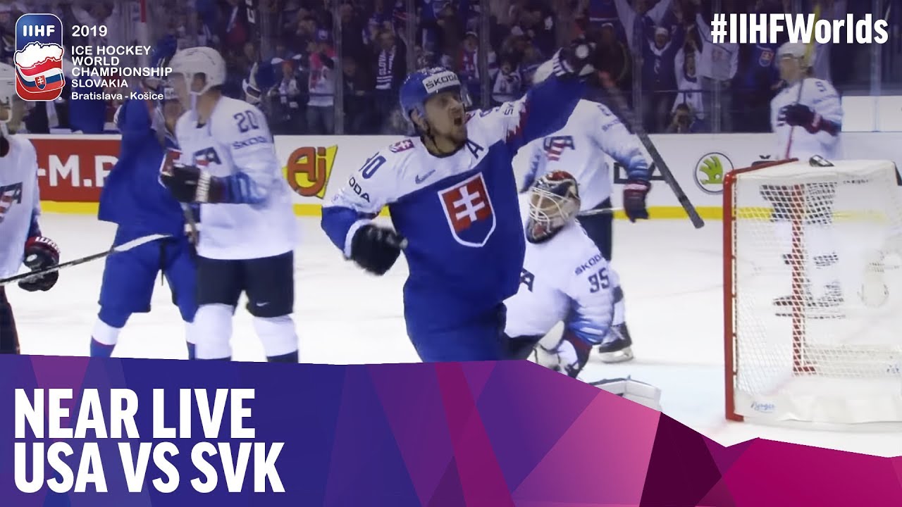 Tatar surprises Schneider under the arm Near Live 2019 IIHF Ice Hockey World Championship