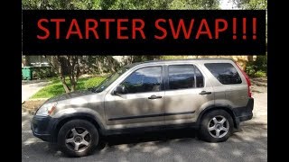How to change starter 2002 2003 2004 2005 2006 Honda CRV (step by step)