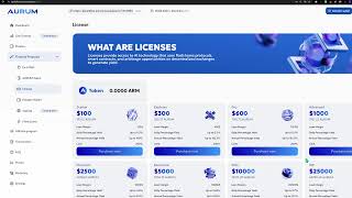Aurum AI trading ex-AI bot, first look at the back office.