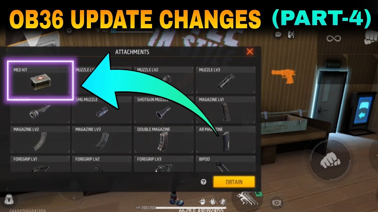TOP OB36 UPDATE CHANGES (PART-4) 😲 GARENA FREE FIRE