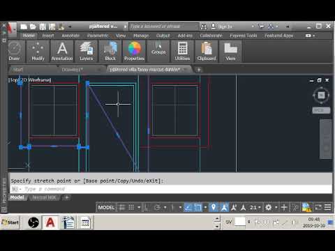 ANP Autocad inlämning 16 Fönster och dörrar fasad - YouTube